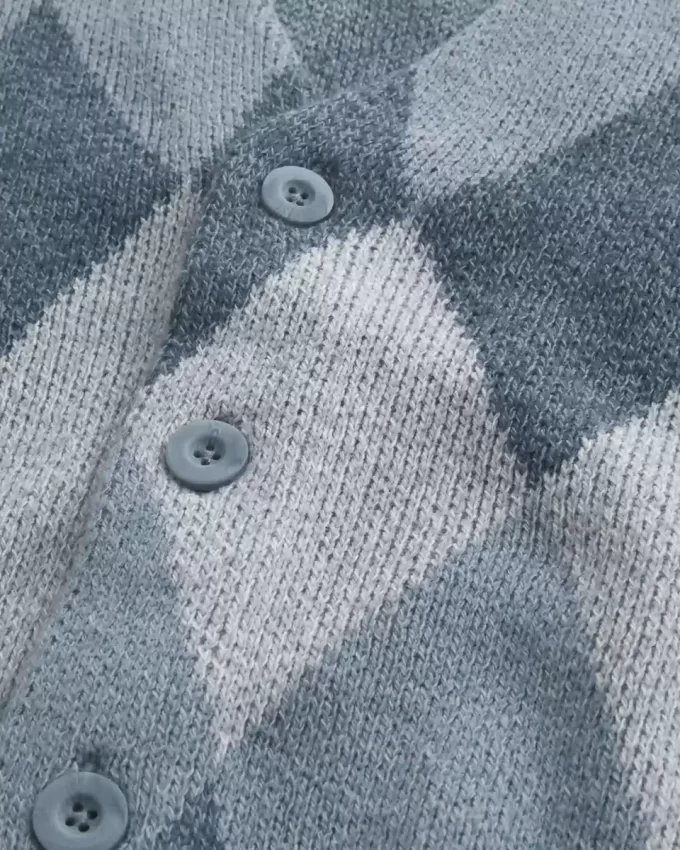 Kardigan w pudełkowy wzór