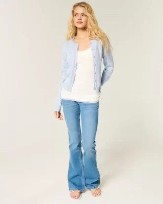 Kardigan z okrągłym dekoltem