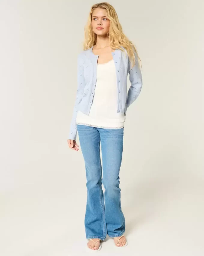 Kardigan z okrągłym dekoltem