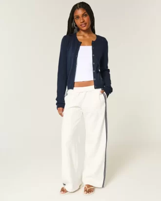 Kardigan z okrągłym dekoltem