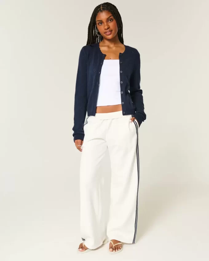 Kardigan z okrągłym dekoltem