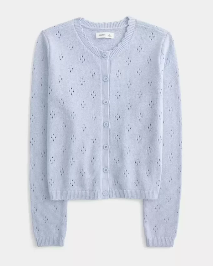 Kardigan z okrągłym dekoltem