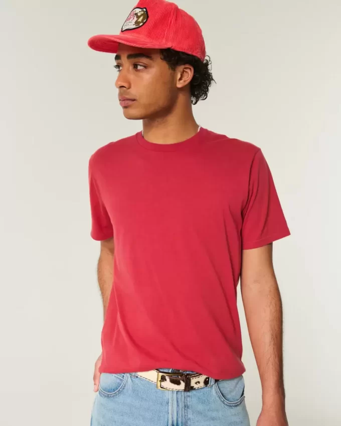 Klasyczny krój T-shirt z okrągłym dekoltem