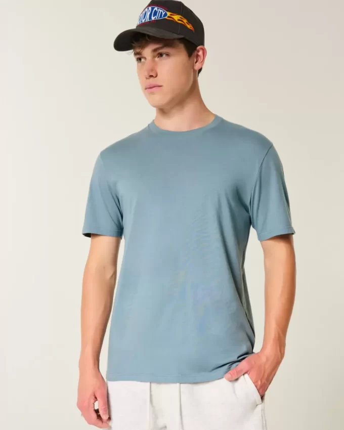 Klasyczny krój T-shirt z okrągłym dekoltem