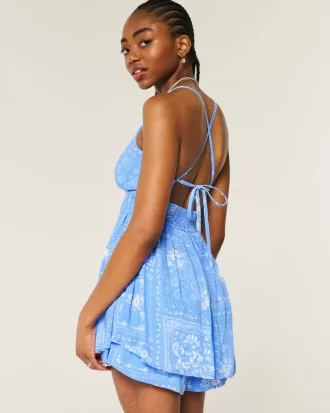 Kombinezon typu babydoll z odkrytymi plecami