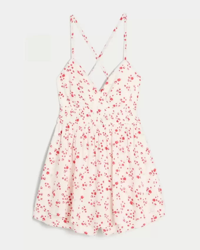 Kombinezon typu babydoll z odkrytymi plecami