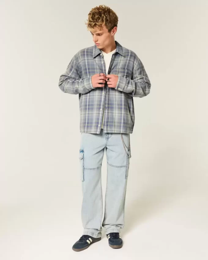 Koszula flanelowa w stylu boxy