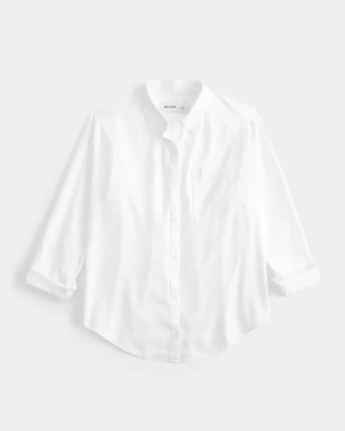 Koszula oversize z mieszanki lnu Koszula oversize z mieszanki lnu