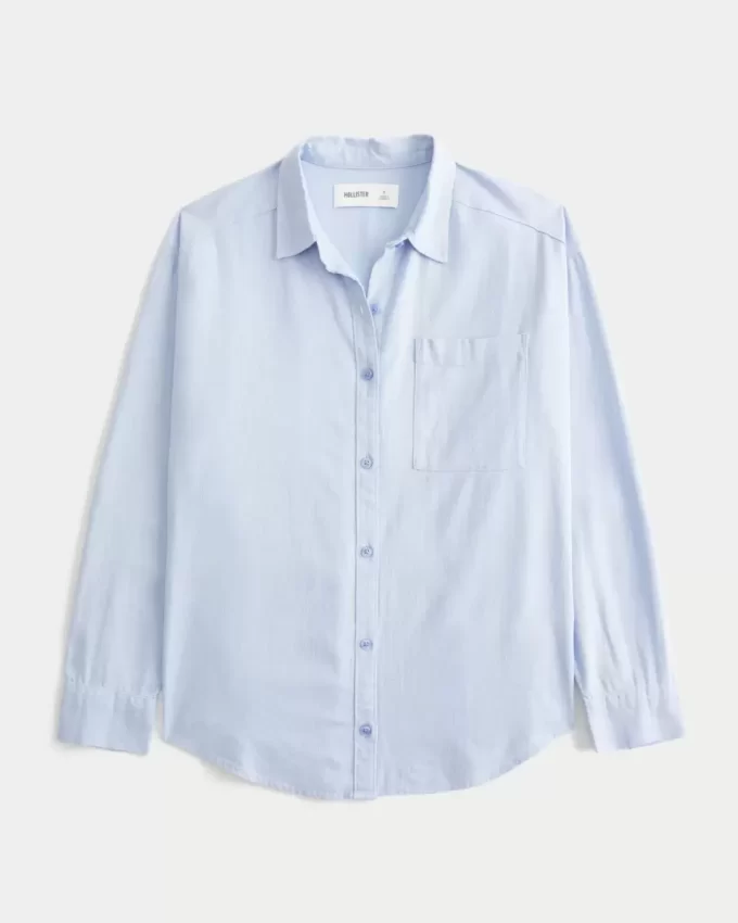 Koszula oversize z mieszanki lnu