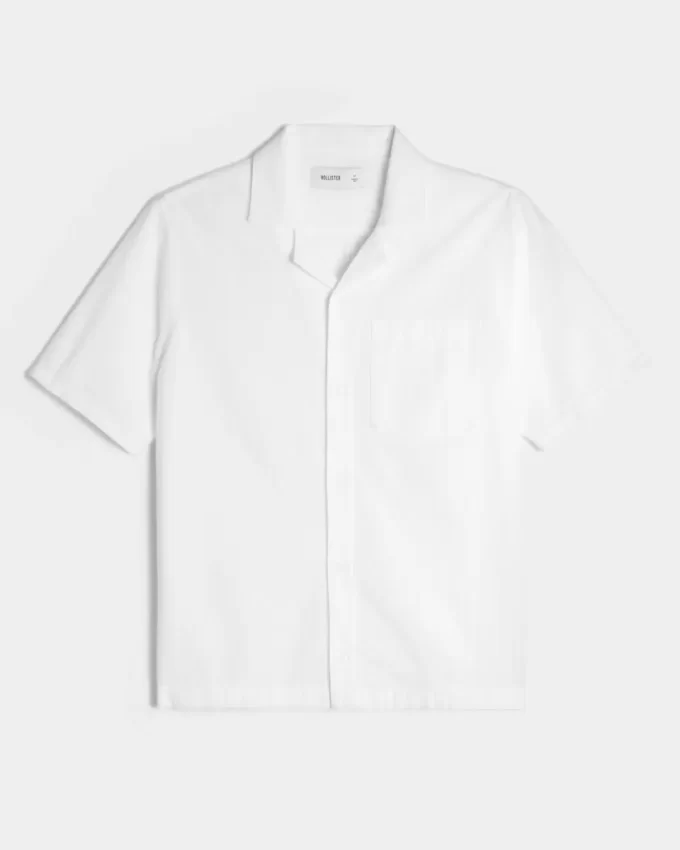 Koszula seersucker z krótkim rękawem