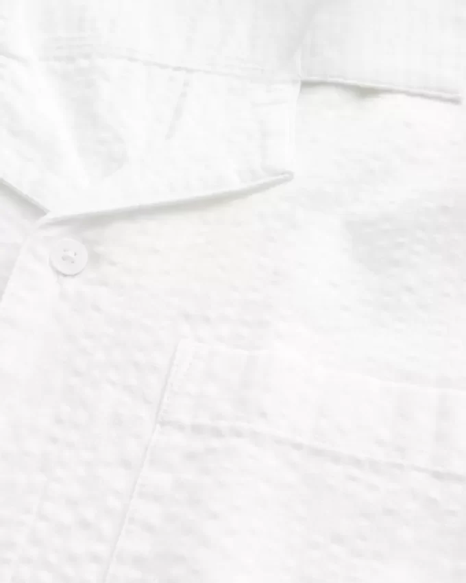 Koszula seersucker z krótkim rękawem