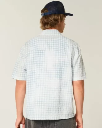 Koszula z krótkim rękawem i kieszenią w stylu boxy