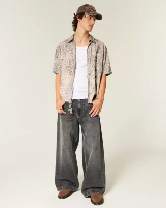 Koszula z krótkim rękawem i kieszenią w stylu boxy