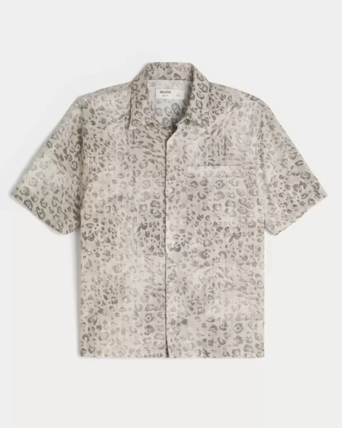 Koszula z krótkim rękawem i kieszenią w stylu boxy