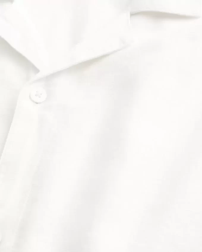 Koszula z krótkim rękawem w stylu boxy z mieszanki lnu Koszula z krótkim rękawem w stylu boxy z mieszanki lnu