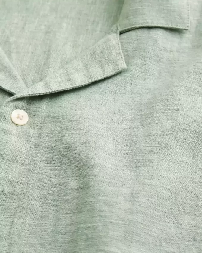 Koszula z krótkim rękawem w stylu boxy z mieszanki lnu Koszula z krótkim rękawem w stylu boxy z mieszanki lnu