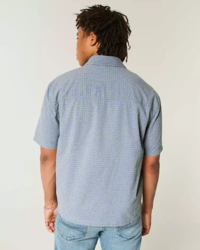 Koszula z krótkim rękawem w stylu New York w stylu pudełkowym z grafiką Koszula z krótkim rękawem w stylu New York w stylu pudełkowym z grafiką