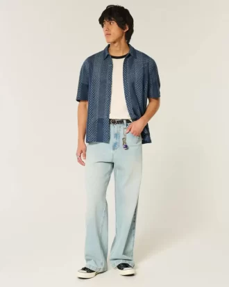 Koszula z krótkim rękawem w stylu szydełkowym