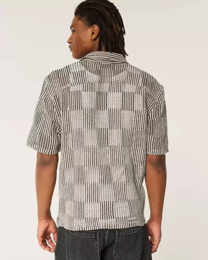 Koszula z krótkim rękawem w stylu szydełkowym