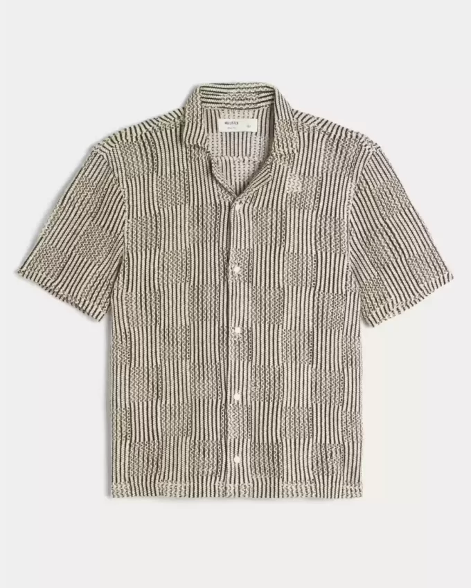 Koszula z krótkim rękawem w stylu szydełkowym