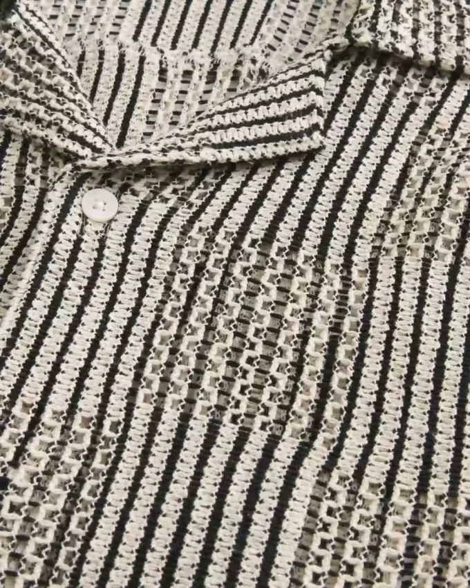 Koszula z krótkim rękawem w stylu szydełkowym