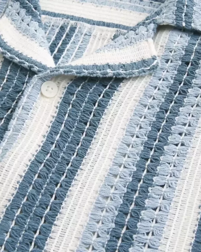 Koszula z krótkim rękawem w stylu szydełkowym