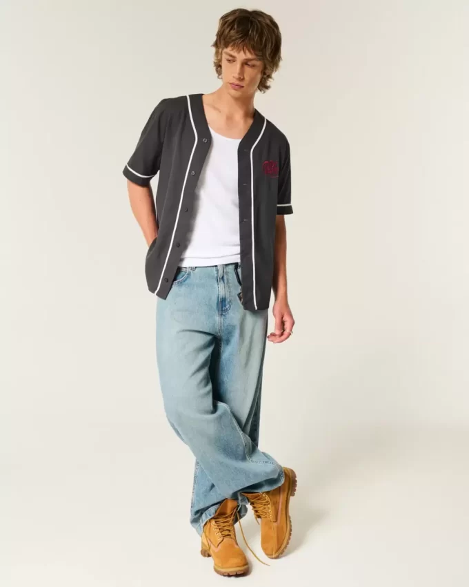 Koszulka baseballowa Dr Pepper z grafiką w stylu boxy