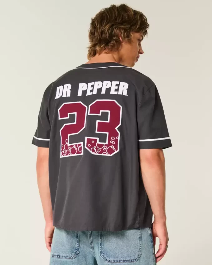 Koszulka baseballowa Dr Pepper z grafiką w stylu boxy