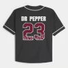 Koszulka baseballowa Dr Pepper z grafiką w stylu boxy
