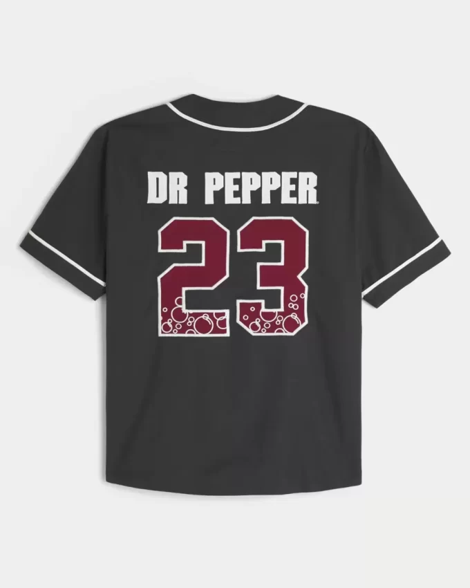 Koszulka baseballowa Dr Pepper z grafiką w stylu boxy