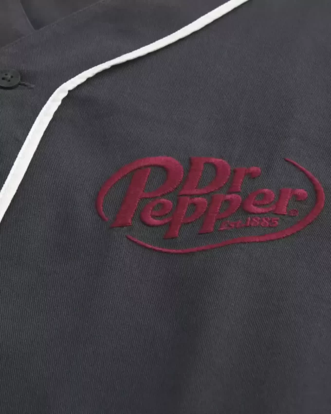 Koszulka baseballowa Dr Pepper z grafiką w stylu boxy