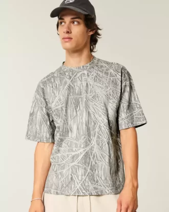 Koszulka Boxy Crop Heavyweight Camo Crew