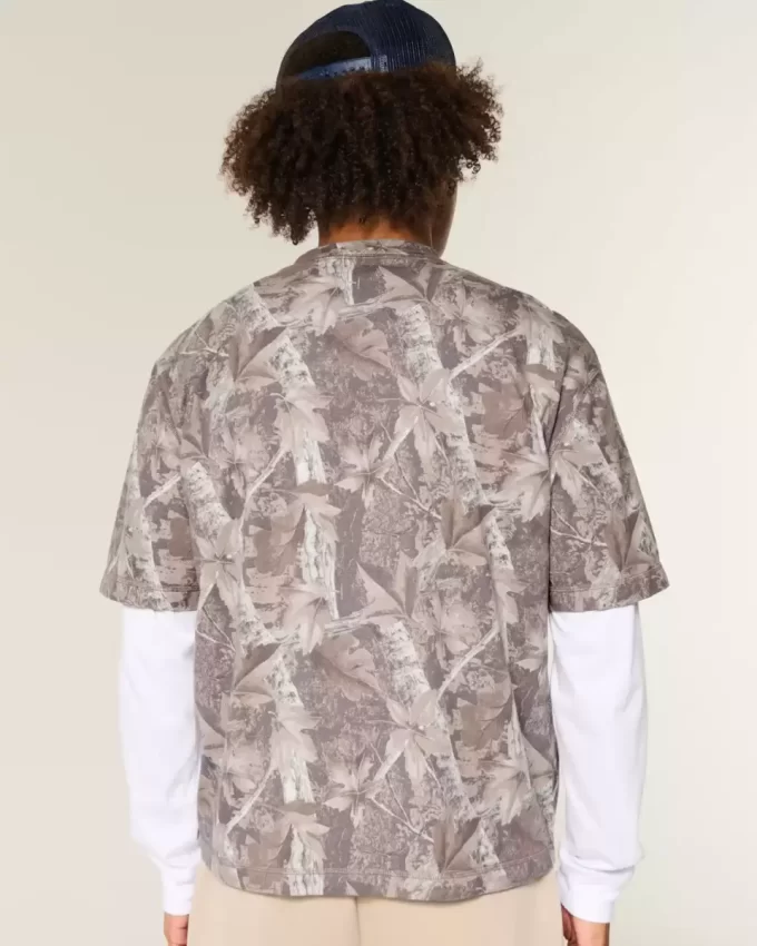 Koszulka Boxy Crop Heavyweight Camo Crew Koszulka Boxy Crop Heavyweight Camo Crew