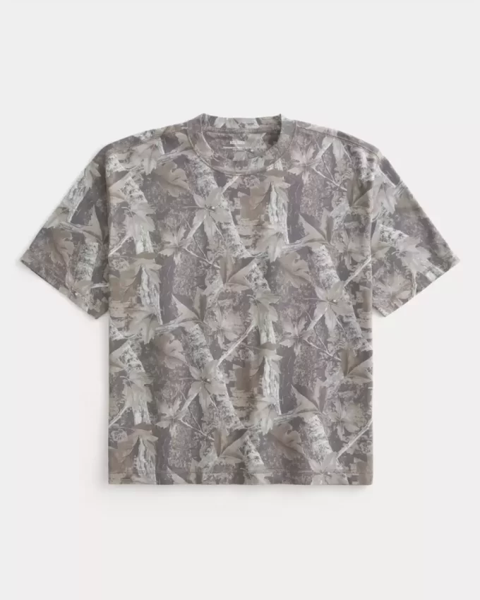 Koszulka Boxy Crop Heavyweight Camo Crew Koszulka Boxy Crop Heavyweight Camo Crew