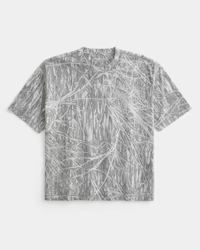 Koszulka Boxy Crop Heavyweight Camo Crew Koszulka Boxy Crop Heavyweight Camo Crew