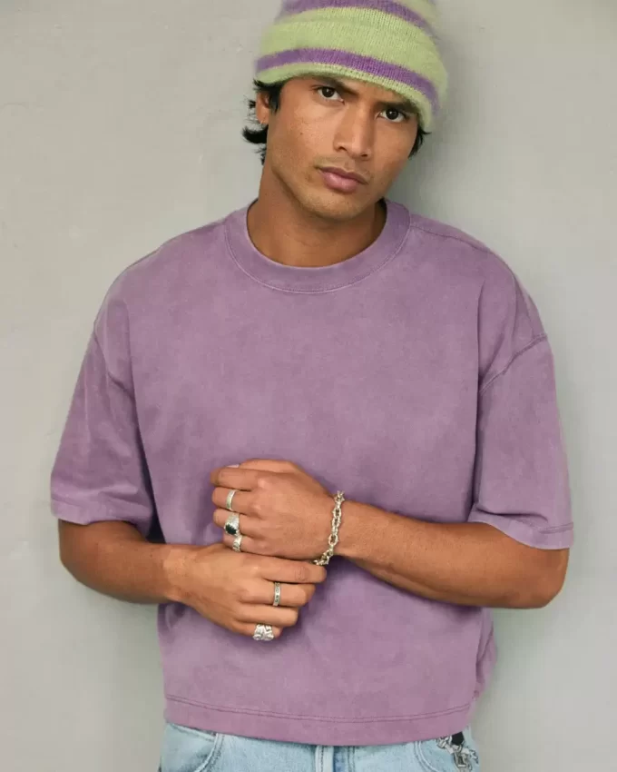 Koszulka Boxy Crop Heavyweight Washed Crew Koszulka Boxy Crop Heavyweight Washed Crew