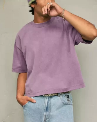 Koszulka Boxy Crop Heavyweight Washed Crew