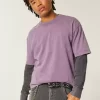 Koszulka Boxy Crop Heavyweight Washed Crew Koszulka Boxy Crop Heavyweight Washed Crew