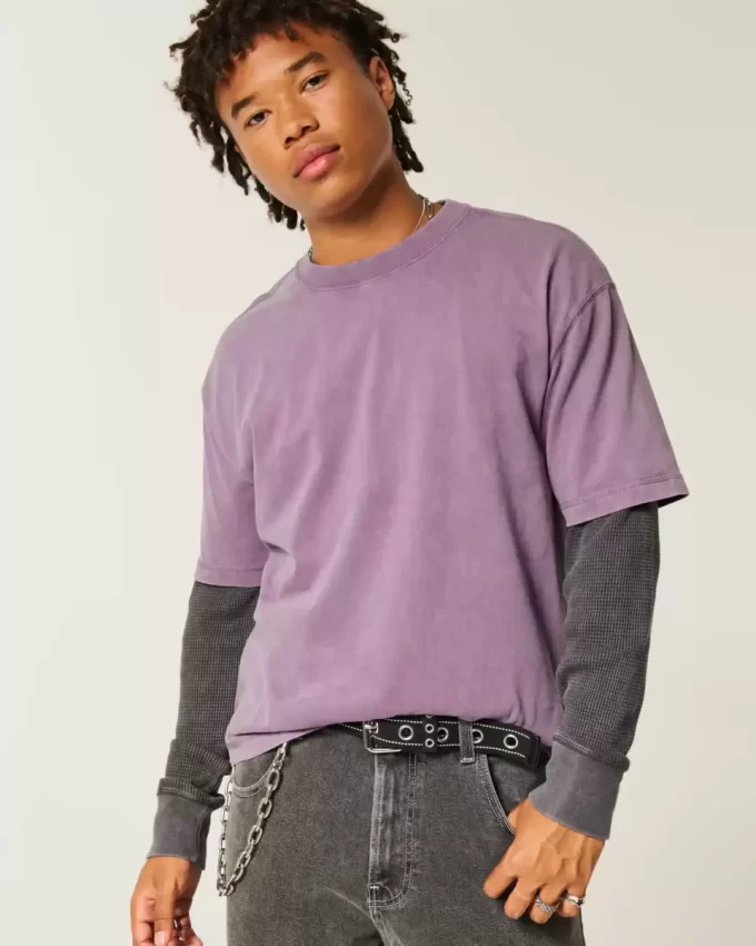 Koszulka Boxy Crop Heavyweight Washed Crew Koszulka Boxy Crop Heavyweight Washed Crew