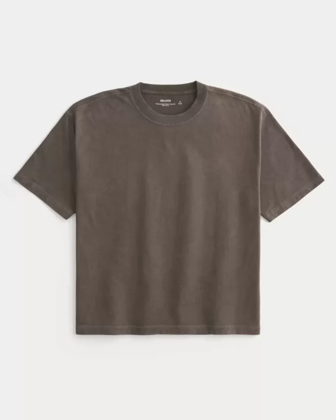 Koszulka Boxy Crop Heavyweight Washed Crew Koszulka Boxy Crop Heavyweight Washed Crew