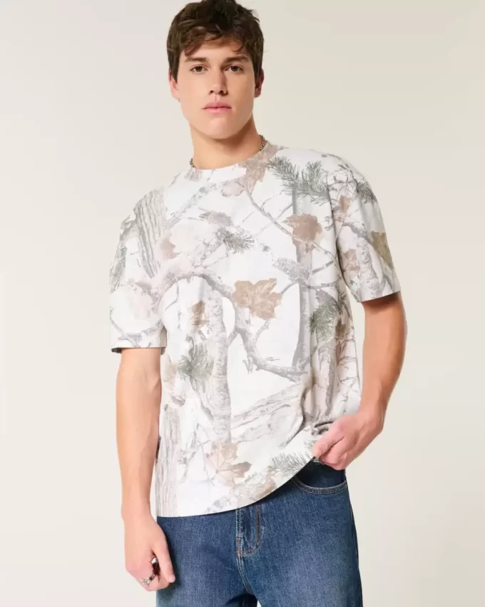Koszulka Boxy Heavyweight Camo Crew Koszulka Boxy Heavyweight Camo Crew