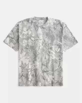 Koszulka Boxy Heavyweight Camo Crew
