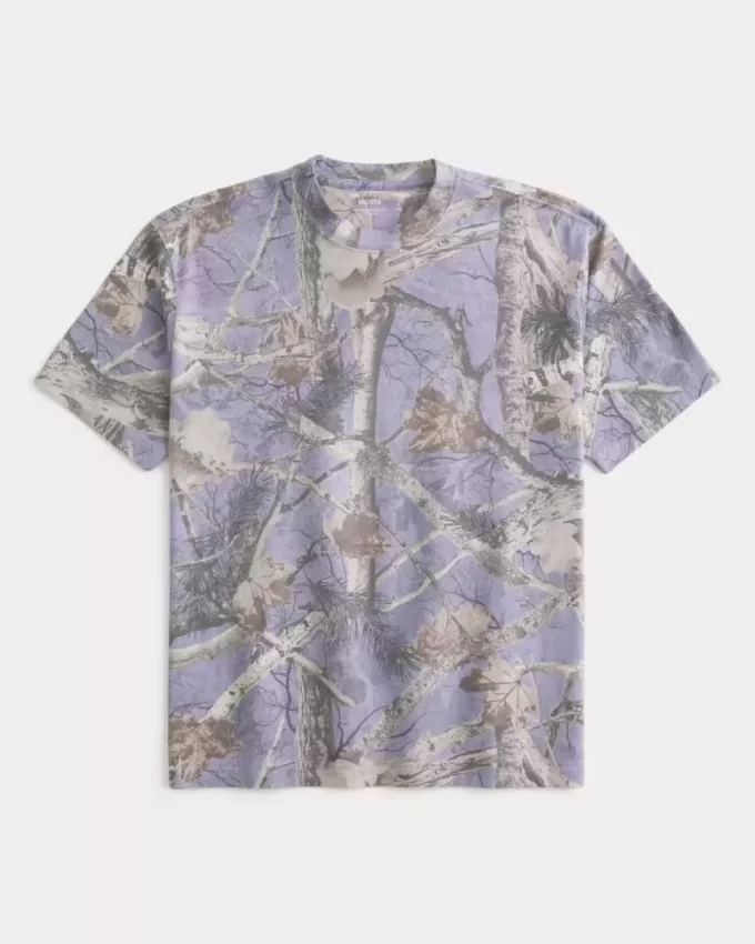 Koszulka Boxy Heavyweight Camo Crew