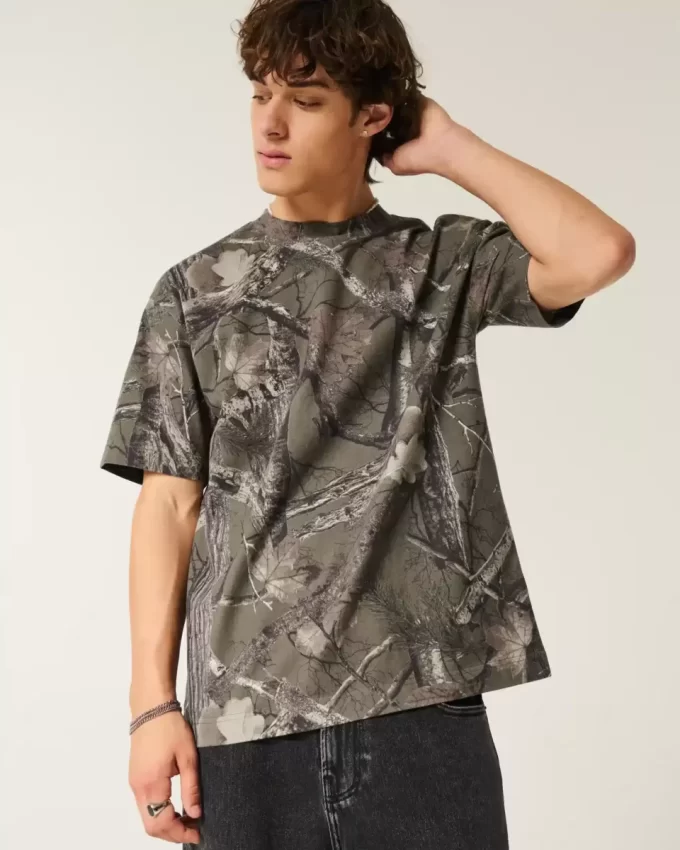 Koszulka Boxy Heavyweight Camo Crew Koszulka Boxy Heavyweight Camo Crew