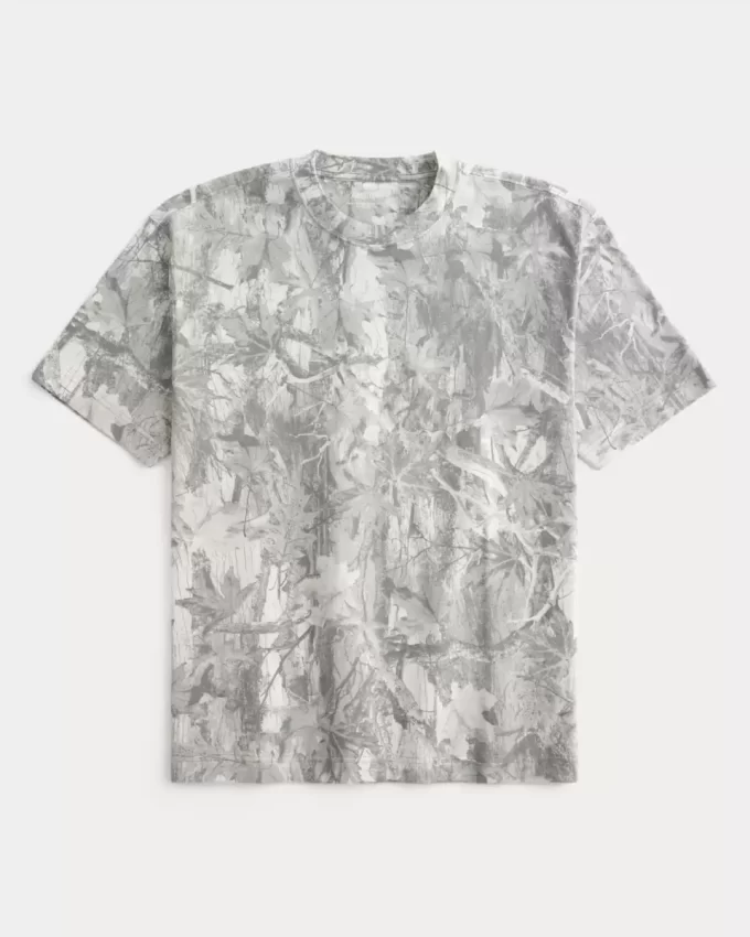 Koszulka Boxy Heavyweight Camo Crew