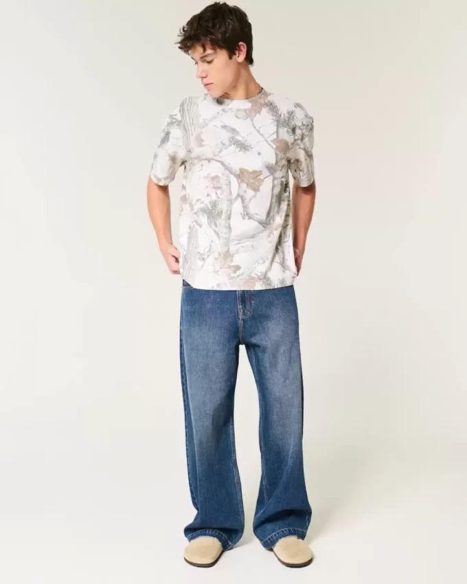 Koszulka Boxy Heavyweight Camo Crew Koszulka Boxy Heavyweight Camo Crew