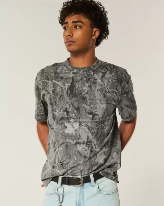 Koszulka Boxy Heavyweight Camo Crew
