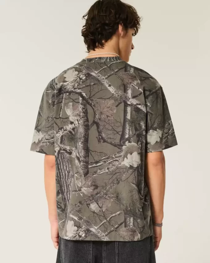 Koszulka Boxy Heavyweight Camo Crew Koszulka Boxy Heavyweight Camo Crew