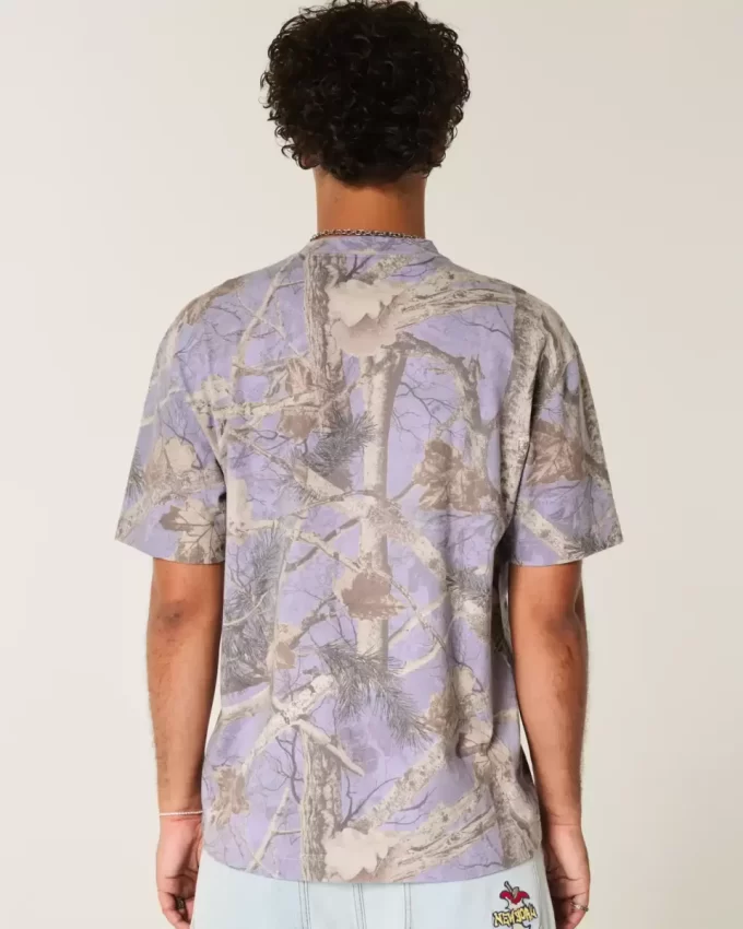 Koszulka Boxy Heavyweight Camo Crew