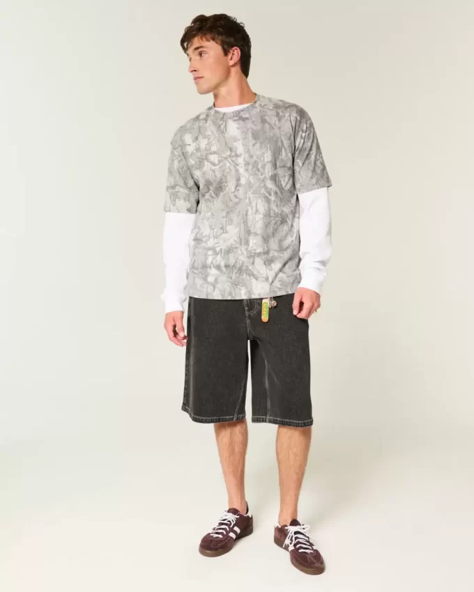 Koszulka Boxy Heavyweight Camo Crew